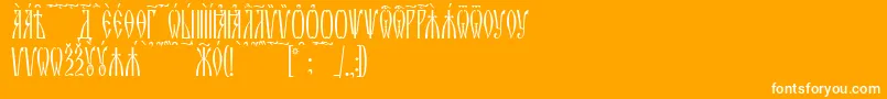 ZlatoustKucs Font – White Fonts on Orange Background