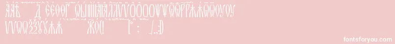 フォントZlatoustKucs – ピンクの背景に白い文字