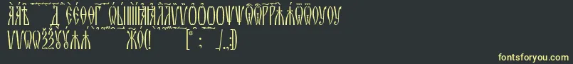 Шрифт ZlatoustKucs – жёлтые шрифты на чёрном фоне