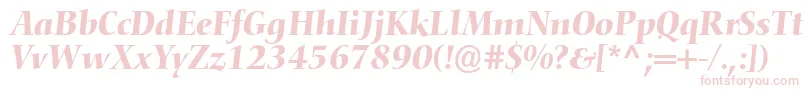 ConquistaSsiItalic Font – Pink Fonts on White Background