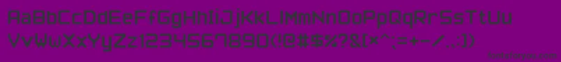 PixelFont7-Schriftart – Schwarze Schriften auf violettem Hintergrund