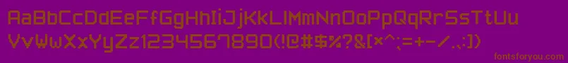 Czcionka PixelFont7 – brązowe czcionki na fioletowym tle