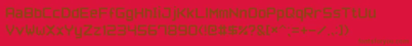 PixelFont7 Font – Brown Fonts on Red Background