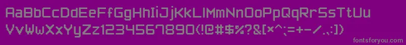 fuente PixelFont7 – Fuentes Grises Sobre Fondo Morado