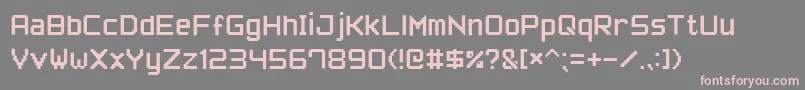 PixelFont7 Font – Pink Fonts on Gray Background
