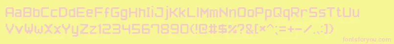 PixelFont7 Font – Pink Fonts on Yellow Background