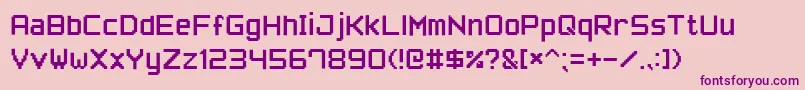 PixelFont7 Font – Purple Fonts on Pink Background