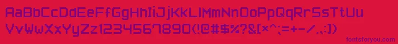 PixelFont7 Font – Purple Fonts on Red Background