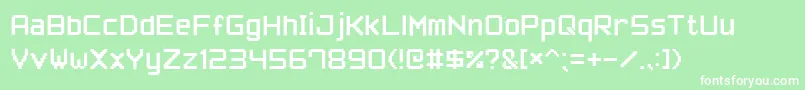 PixelFont7 Font – White Fonts on Green Background
