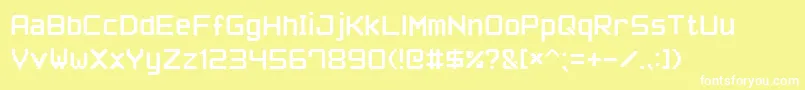 フォントPixelFont7 – 黄色い背景に白い文字