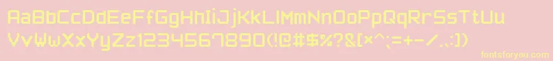 PixelFont7 Font – Yellow Fonts on Pink Background