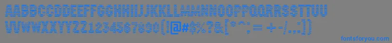 Machinanovastdc Font – Blue Fonts on Gray Background