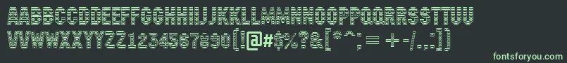 Machinanovastdc-Schriftart – Grüne Schriften auf schwarzem Hintergrund