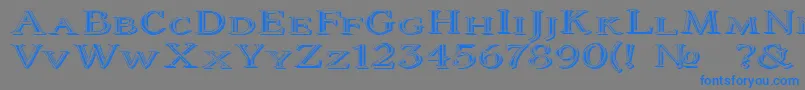 ColtaineNo2 Font – Blue Fonts on Gray Background