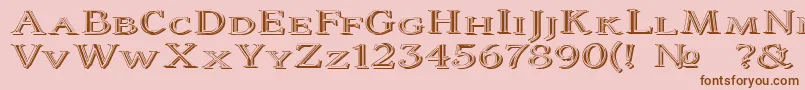 ColtaineNo2 Font – Brown Fonts on Pink Background