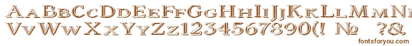 Шрифт ColtaineNo2 – коричневые шрифты на белом фоне