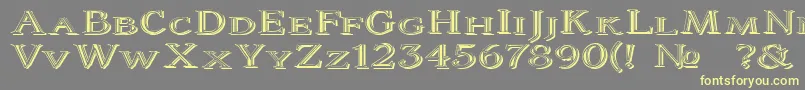 ColtaineNo2 Font – Yellow Fonts on Gray Background