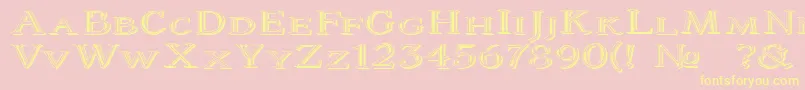 ColtaineNo2 Font – Yellow Fonts on Pink Background