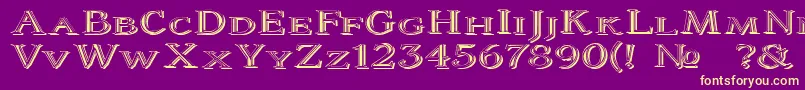 ColtaineNo2 Font – Yellow Fonts on Purple Background