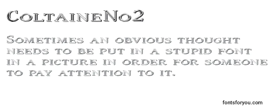 Review of the ColtaineNo2 Font