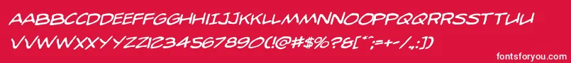 98bottlesrotalic Font – White Fonts on Red Background