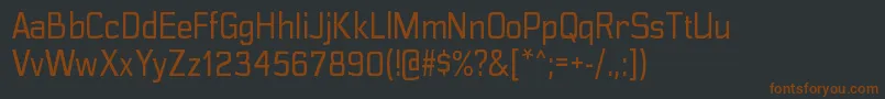 Шрифт PolyflecrgRegular – коричневые шрифты на чёрном фоне