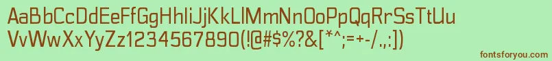 Шрифт PolyflecrgRegular – коричневые шрифты на зелёном фоне