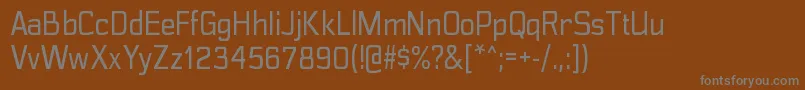 フォントPolyflecrgRegular – 茶色の背景に灰色の文字