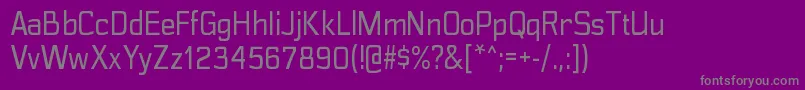 PolyflecrgRegular-fontti – harmaat kirjasimet violetilla taustalla