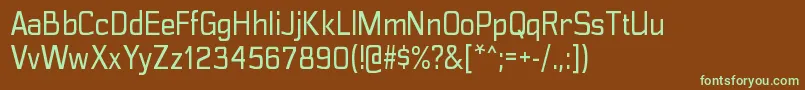 Шрифт PolyflecrgRegular – зелёные шрифты на коричневом фоне