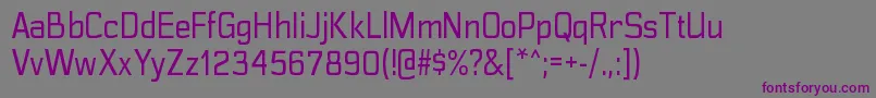 Шрифт PolyflecrgRegular – фиолетовые шрифты на сером фоне