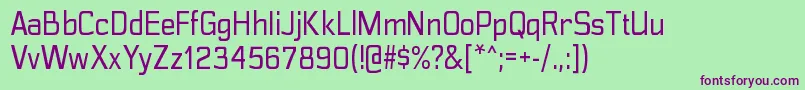 Шрифт PolyflecrgRegular – фиолетовые шрифты на зелёном фоне