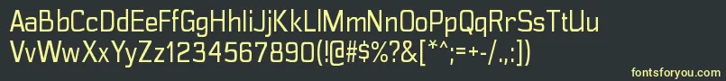 PolyflecrgRegular Font – Yellow Fonts on Black Background