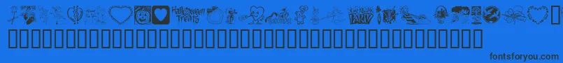 Czcionka Multicasion – czarne czcionki na niebieskim tle
