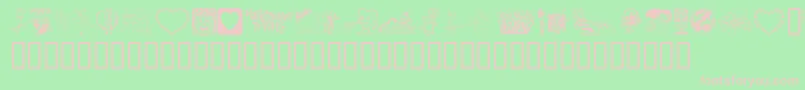 Multicasion Font – Pink Fonts on Green Background