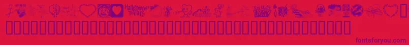 フォントMulticasion – 赤い背景に紫のフォント