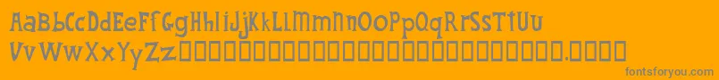 Fantique-Schriftart – Graue Schriften auf orangefarbenem Hintergrund