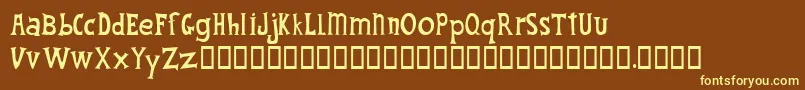 Шрифт Fantique – жёлтые шрифты на коричневом фоне