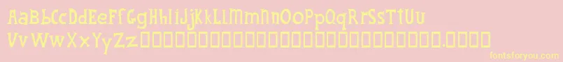 Fantique Font – Yellow Fonts on Pink Background