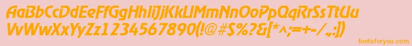 RevelmediumItalic Font – Orange Fonts on Pink Background