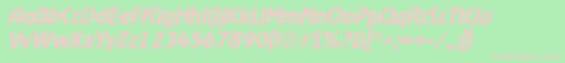 Lisätietoja RevelmediumItalic-fontista RevelmediumItalic-fontti – vaaleanpunaiset fontit vihreällä taustalla