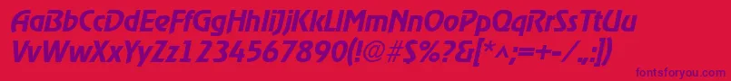 RevelmediumItalic Font – Purple Fonts on Red Background