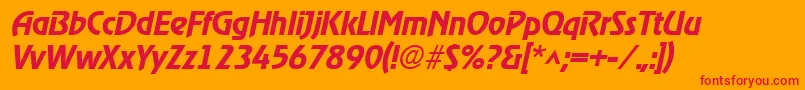 fuente RevelmediumItalic – Fuentes Rojas Sobre Fondo Naranja
