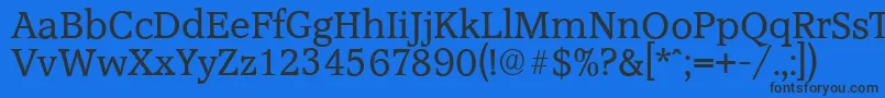 AccoladeserialRegular Font – Black Fonts on Blue Background