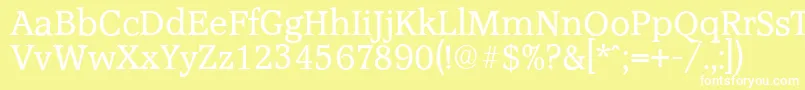 AccoladeserialRegular Font – White Fonts on Yellow Background