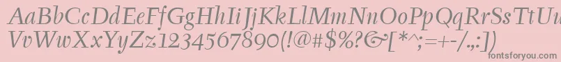 TyfaitcTtРљСѓСЂСЃРёРІ Font – Gray Fonts on Pink Background