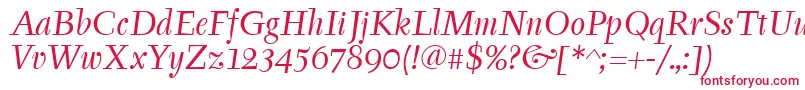 TyfaitcTtРљСѓСЂСЃРёРІ Font – Red Fonts on White Background