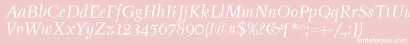 TyfaitcTtРљСѓСЂСЃРёРІ Font – White Fonts on Pink Background