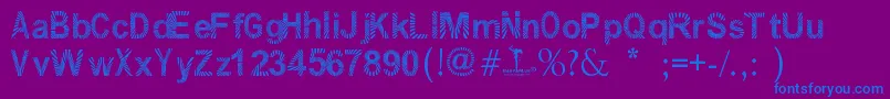 PawlukZibra Font – Blue Fonts on Purple Background