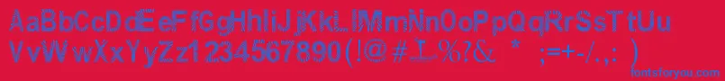 PawlukZibra Font – Blue Fonts on Red Background